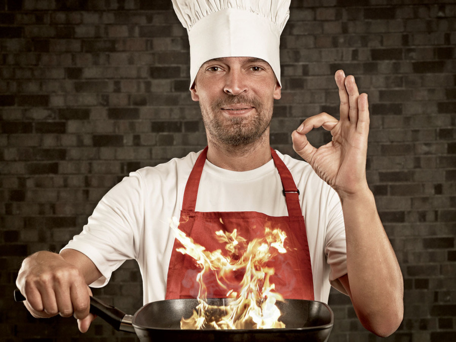 Piatti cucinati “in diretta” per un ricevimento con effetti davvero speciali